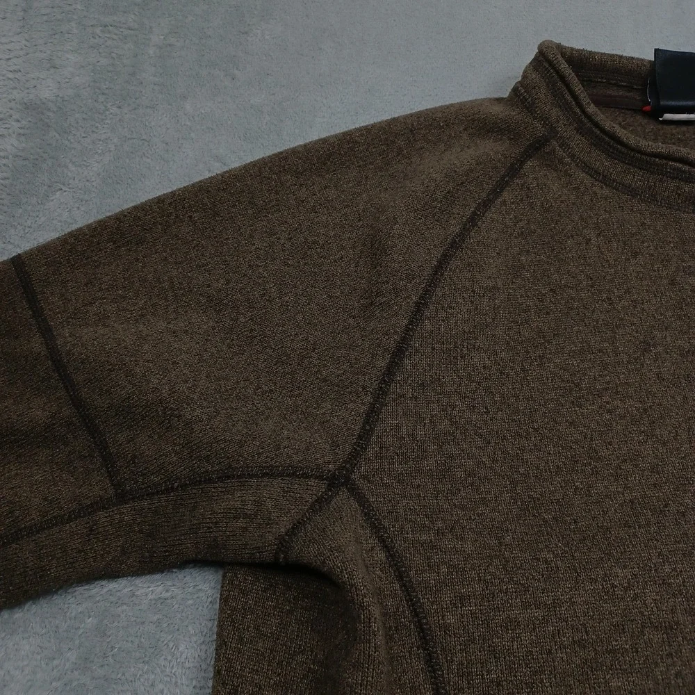 North Face Sweater Mens XL Brown Crew Neck Pullover Outdoor Casual Fleece